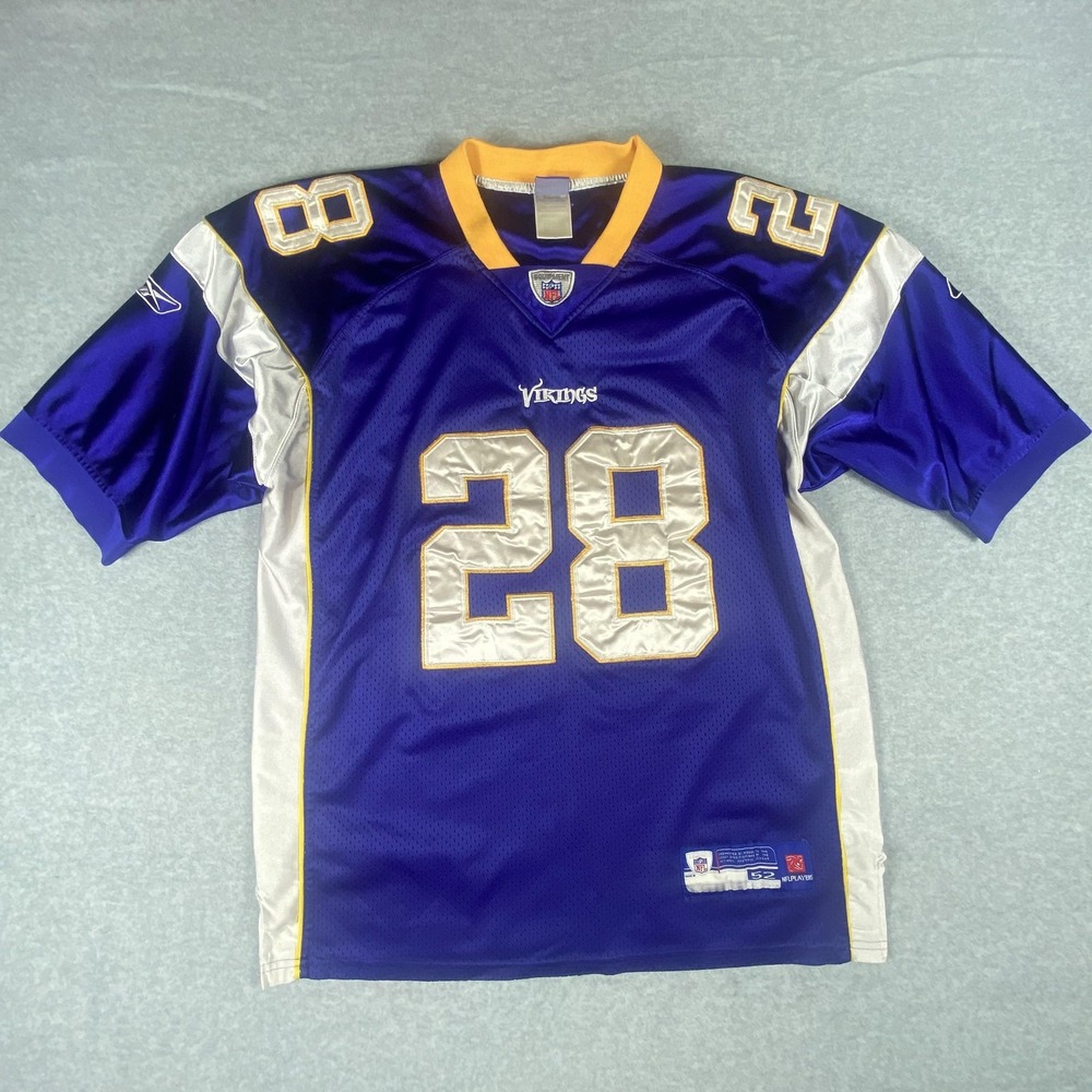 Minnesota‎ Vikings Football Jersey Mens 52/Large Purple NFL Peterson Reebok 28